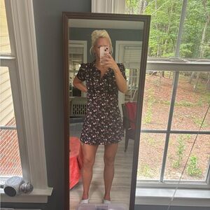 Ten Sixty Sherman Black Floral Mini Dress